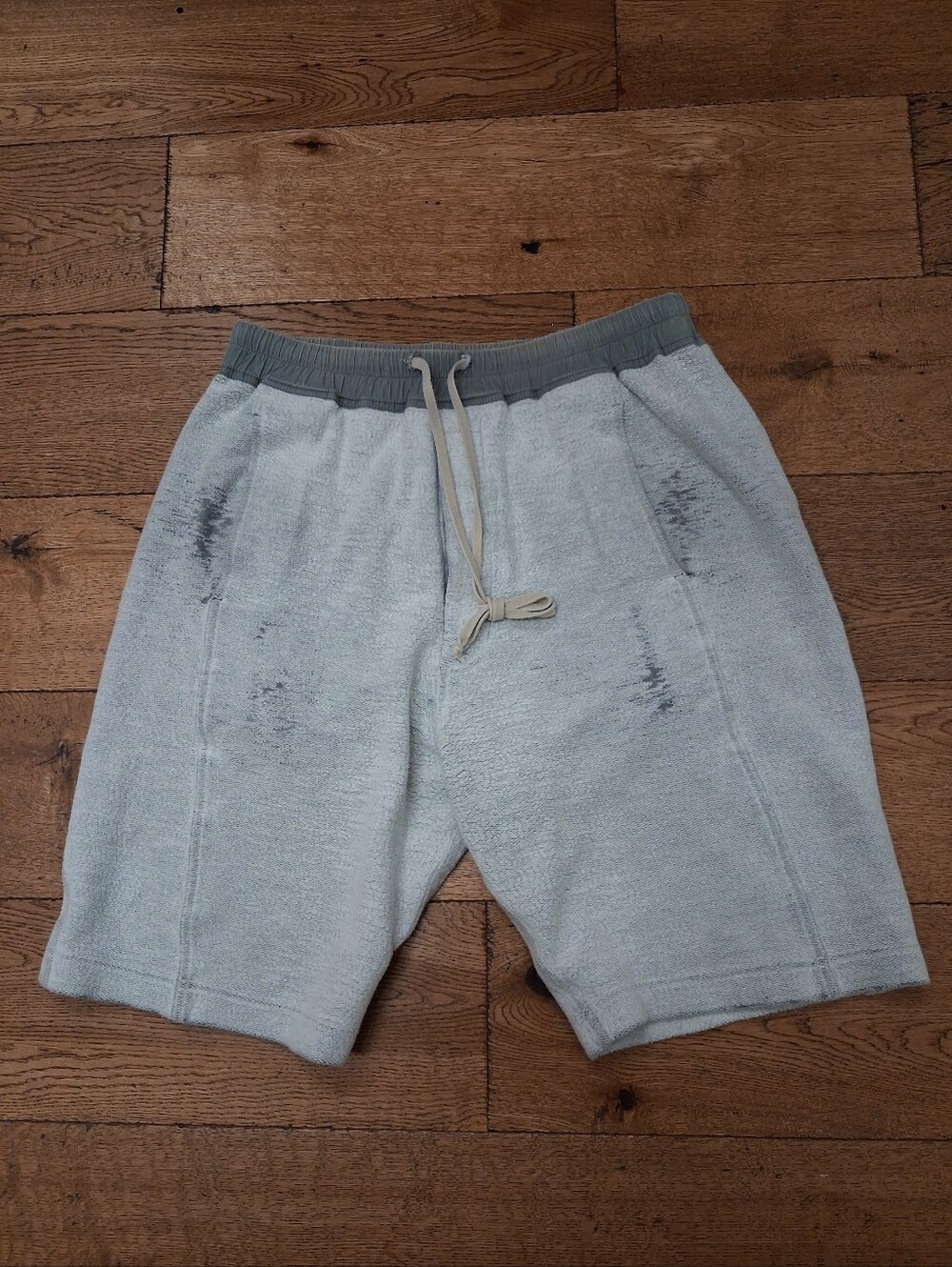 Rick Owens DRKSHDW Shorts Grey Melange Distressed Men's XS